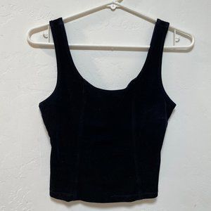 Blue Velvet Crop Top